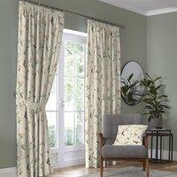 Dreams & Drapes Darnley Ready Made Pencil Pleat Curtains Coral Natural