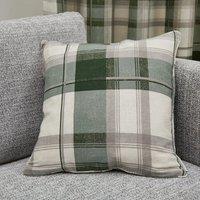 Fusion Balmoral Check Filled Cushion 43cm x 43cm Bottle Green
