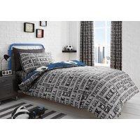 Football Bedding Set Blue