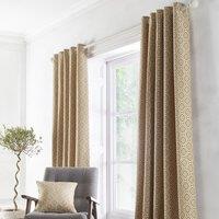 Asha Ready Made Eyelet Curtains Ochre