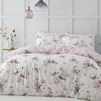 Catherine Lansfield Songbird Duvet Cover Bedding Set Pink