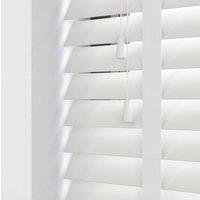50mm Express Taped Faux Wooden Venetian Made To Measure Blind White