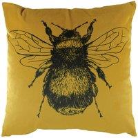 Evans Lichfield Gold Bee Velvet Filled Cushion 43cm x 43cm