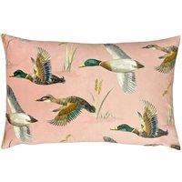 Country Duck Pond Boudoir Filled Cushion 40cm x 60cm Blush