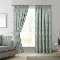 Keswick Ready Made Pencil Pleat Curtains Sage