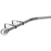 3 Sided Eyelet Bay Pole 400cm Satin Silver