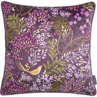 Sara Miller Songbird Filled Cushion 50cm x 50cm Plum