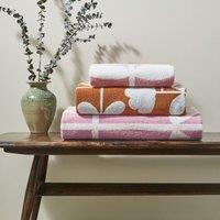 Orla Kiely Cut Stem Towels Tulip Paprika