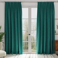 Turin Velvet Made to Measure Curtain Peacock