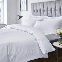Catherine Lansfield 300 Thread Count Satin Stripe Duvet Cover Bedding Set White