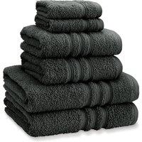 Catherine Lansfield Zero Twist Six Towel Bale Charcoal Grey