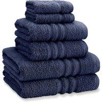 Catherine Lansfield Zero Twist Six Towel Bale Navy Blue