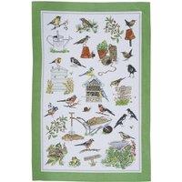 Ulster Weavers Garden Birds Tea Towel Green