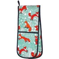 Ulster Weavers Foraging Fox Double Oven Glove Blue
