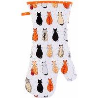 Ulster Weavers Cats In Waiting Gauntlet Oven Glove Orange