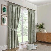 Curtina Bramford Ready Made Pencil Pleat Curtains Green