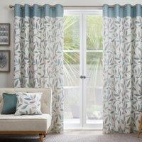 Fusion Beechwood Ready Made Eyelet Curtains Duck Egg