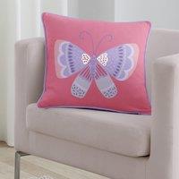 Bedlam Flutterby Butterfly Filled Cushion 43cm x 43cm Pink