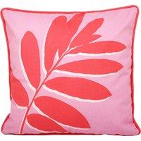 Fusion Leaf Print Filled Cushion 43cm x 43cm Pink