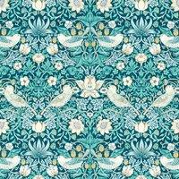 Strawberry Thief Fabric Teal