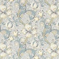Golden Lily Fabric Slate Dove