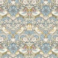 Strawberry Thief Fabric Slate Blush