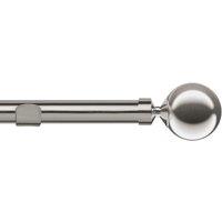 Sphere 28mm Eyelet Curtain Pole Satin Silver