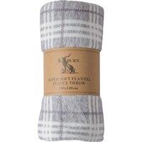 Checkmate Rolled Fleece Throw 140cm x 180cm Silver