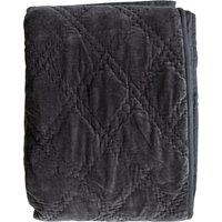 Quilted Cotton 240cm x 260cm Bedspread Charcoal