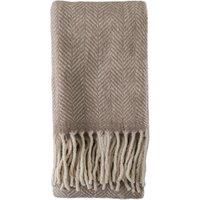 Wool Throw 130cm x 170cm Taupe