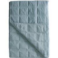 Quilted Cotton 240cm x 260cm Bedspread Duckegg