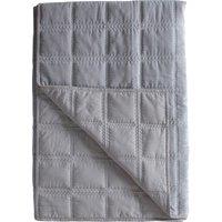 Quilted Cotton 240cm x 260cm Bedspread Grey