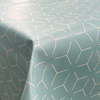 Embossed Geometric PVC Fabric Green