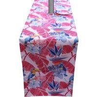 Parrot Zip Water Resistant Outdoor Runner 36cm x 183cm Pink