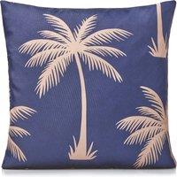 Palm Water Resistant Outdoor Filled Cushion 56cm x 56cm Blue