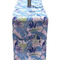 Parrot Zip Water Resistant Outdoor Runner 36cm x 183cm Turquoise