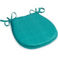 Plain Water Resistant Outdoor Rounded Seat Pad 42cm x 42cm Green