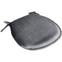 Plain Water Resistant Outdoor Rounded Seat Pad 42cm x 42cm Grey