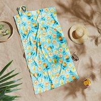 Catherine Lansfield Summer Fruits Beach Towel In A Bag 90cm x 160cm Green