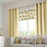 Cath Kidston Button Spot Made to Measure Curtain Yellow
