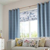 Cath Kidston Button Spot Made to Measure Curtain Blue