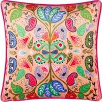 Kate Merritt Paisley Blooms Illustrated Filled Cushion 50cm x 50cm Multi