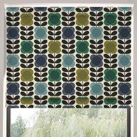 Orla Kiely Spot Flower Stem Made to Measure Roman Blind Blue Green