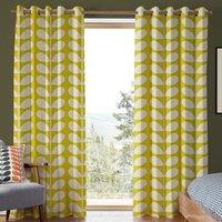 Orla Kiely Jumbo Solid Stem Made to Measure Curtain Yellow