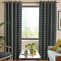 Orla Kiely Jumbo Linear Stem Made to Measure Curtain Liquorice