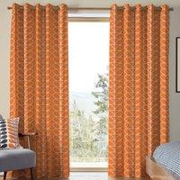 Orla Kiely Jumbo Linear Stem Made to Measure Curtain Persimmon