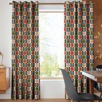Orla Kiely Spot Flower Stem Made to Measure Curtain Tomato Pink