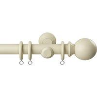 28mm Woodland Ball Wooden Curtain Pole Cream