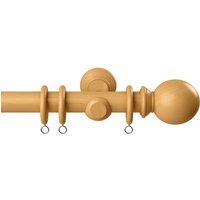 28mm Woodland Ball Wooden Curtain Pole Natural Oak