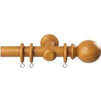 28mm Woodland Ball Wooden Curtain Pole Antique Pine